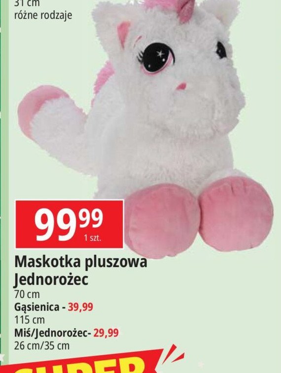 Jednorożec pluszowy 70 cm promocja w Leclerc