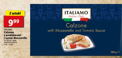 Calzone z pomidorami i serem mozzarella Italiamo promocja
