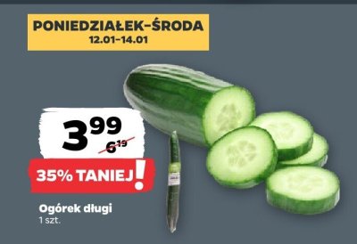 Ogórek długi 1 szt. promocja w Netto