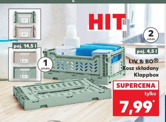 Kosz klappbox 4.5 l Liv & bo promocja w Kaufland