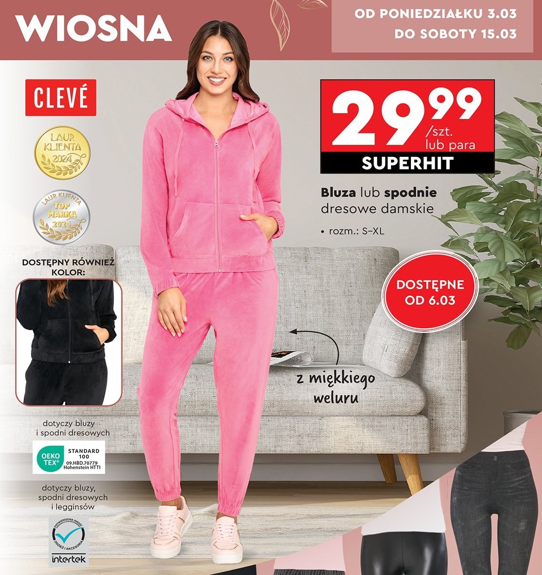 Bluza damska s-xl Cleve promocja w Biedronka