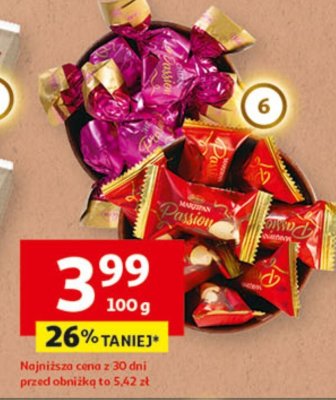 Praliny Vobro Passion: Cherry, Cherry sparkling wine, Hazelnut lub Marzipan luzem lub w opakowaniu 1 kg promocja w Auchan