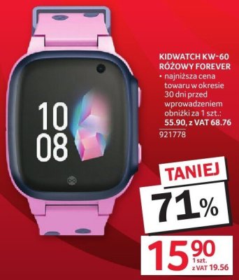 Kidwatch KW-60 różowy FOREVER promocja w Selgros