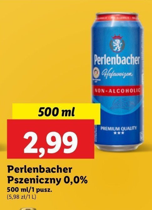 Piwo Perlenbacher 0% promocja w Lidl