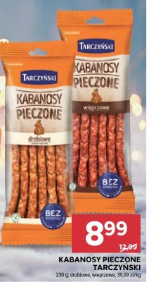 Kabanosy Pieczone Tarczyński drobione, wieprzowe promocja w Stokrotka
