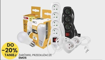 Żarówki, przedłużacze promocja w Wafelek