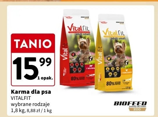 Karma dla psa z kurczakiem Biofeed vitalfit promocja