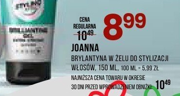Brylantyna w żelu do stylizacji włosów JOANNA promocja w Drogerie Natura