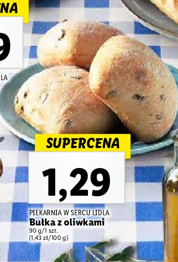 Bułka z oliwkami PIEKARNIA W SERCU LIDLA promocja