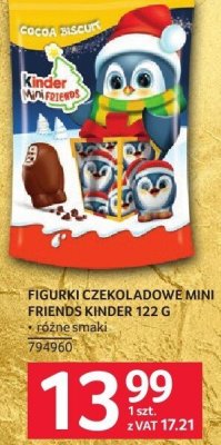 Figurki czekoladowe Mini Friends KINDER 122 g różne smaki promocja w Selgros