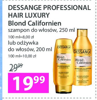 Odżywka do włosów blond Dessange paris blond californien Dessagne promocja