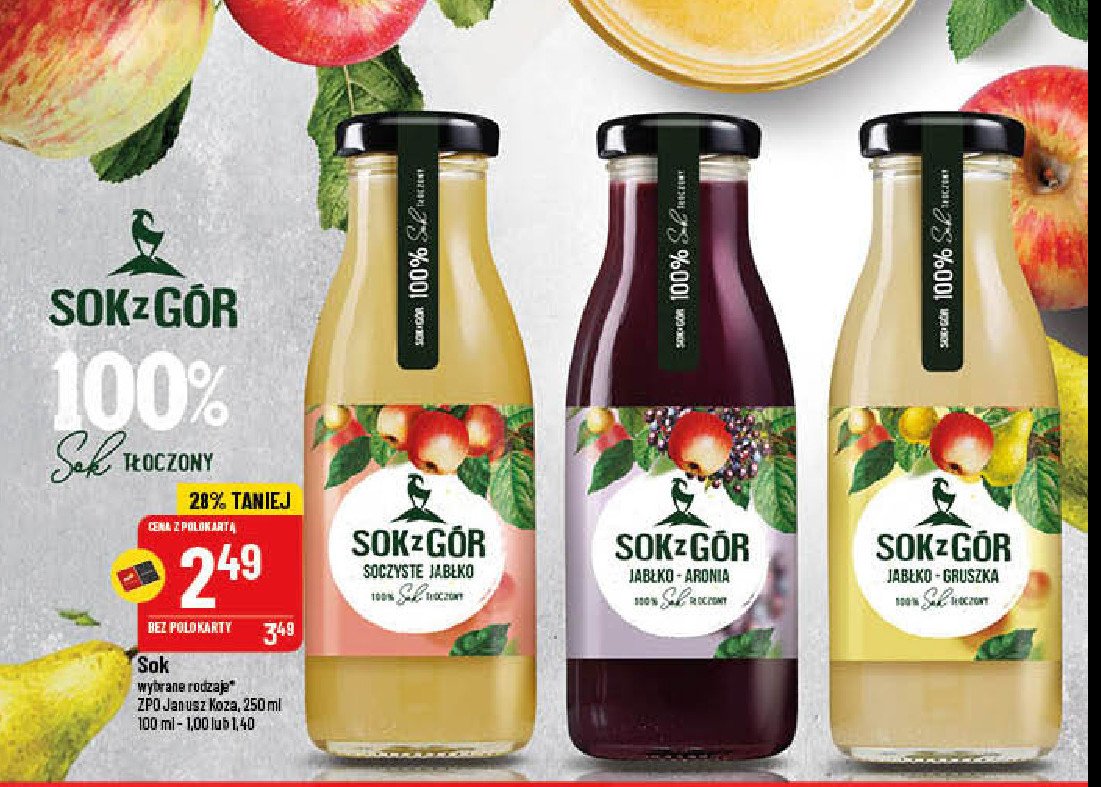 Sok jabłko-aronia Sok z gór promocja