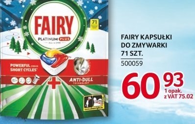 Kapsułki do zmywarki Fairy Platinum Plus 71 szt. promocja w Selgros