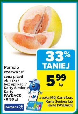 Pomelo czerwone promocja w Carrefour Market