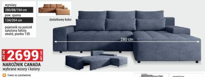 Narożnik CANADA wybrane wzory i kolory promocja w Merkury Market