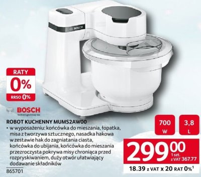 Robot kuchenny Bosch ROBOT KUCHENNY MUMS2AW00 promocja w Selgros