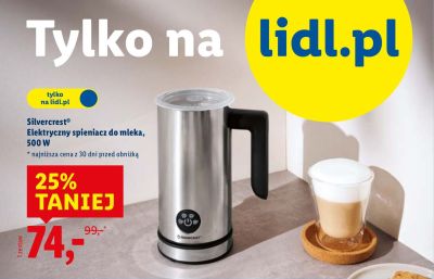 Spieniacz elektryczny do mleka 500W Silvercrest promocja w Lidl