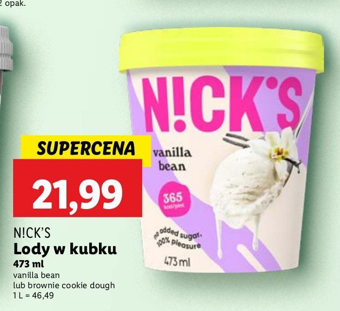 Lody vanilla bean N!ck's promocja