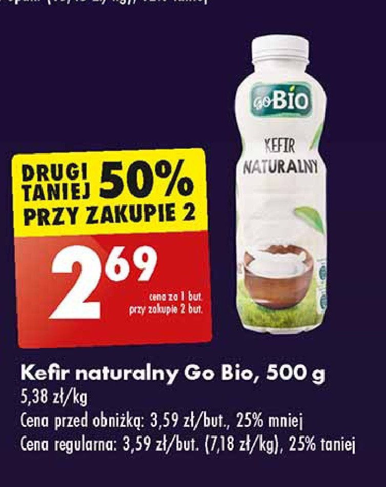 Kefir naturalny Gobio promocja w Biedronka