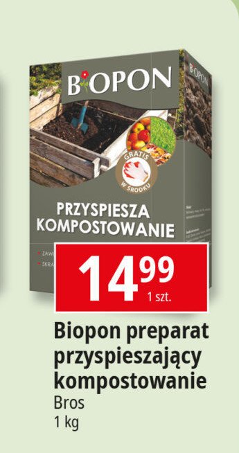 Preparat przyspieszający kompostowanie Biopon promocja w Leclerc