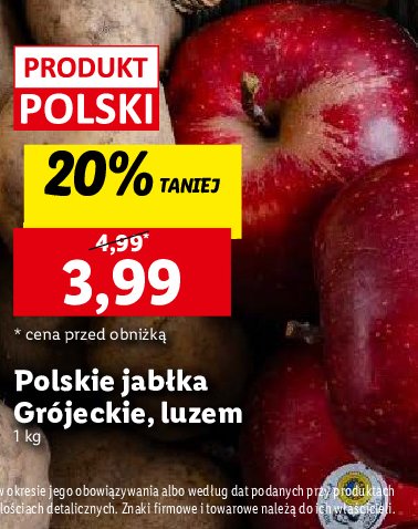 Jabłka grójeckie promocja w Lidl
