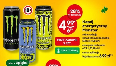 Napój energetyczny Monster różne rodzaje promocja w Żabka