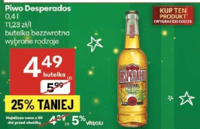 Piwo Desperados promocja w Delikatesy Centrum