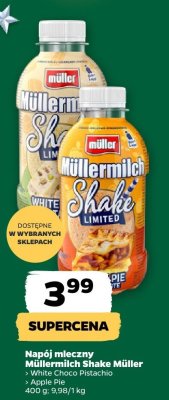 Napój mleczny Müllermilch Shake White Choco Pistachio promocja w Netto