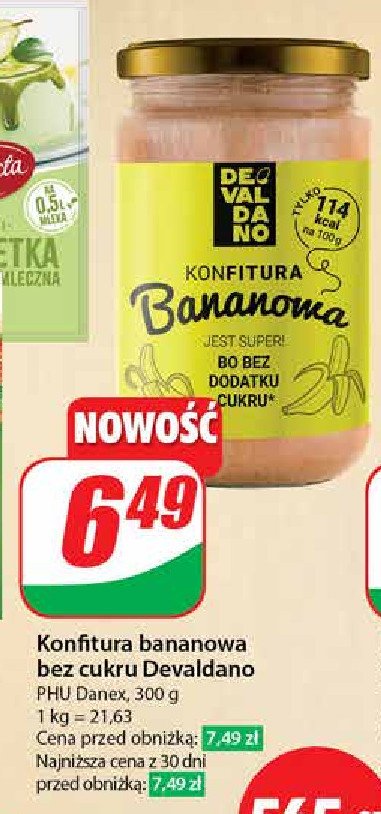 Konfitura bananowa Devaldano promocja