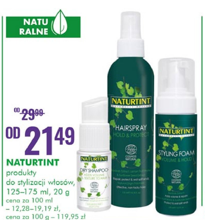 Szampon suchy eco Naturtint promocja