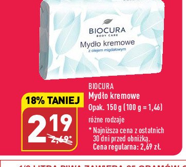 Mydło kremowe z olejem migdałowym Biocura promocja