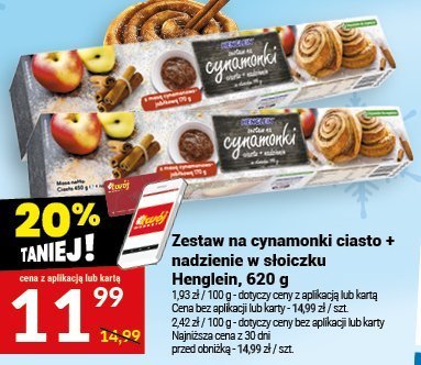 Zestaw na cynamonki ciasto + nadzienie w aloiczce Henglein promocja w Twój Market