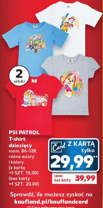 T-shirt dziecięcy psi patrol 86-128 promocja