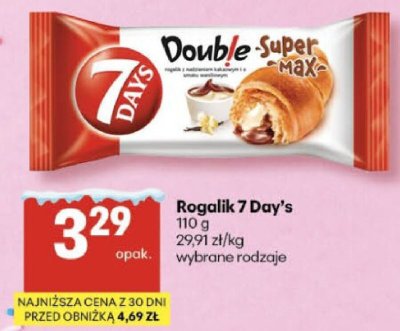Rogalik 7 Day's Double Super Max promocja w Delikatesy Centrum