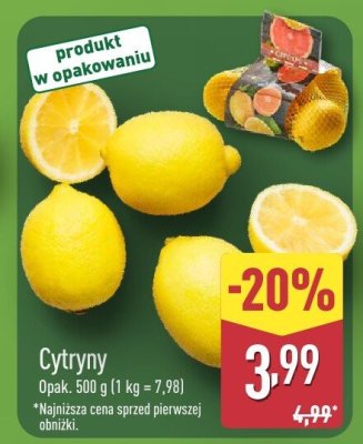 Cytryny promocja w Aldi