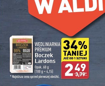 Boczek lardons Wędliniarnia premium promocja