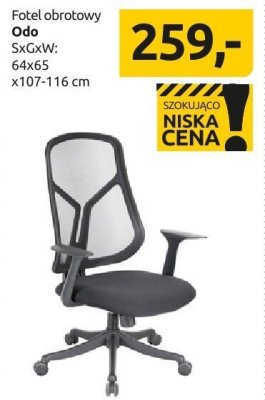 Fotel obrotowy Odo Black Red White promocja w Black Red White