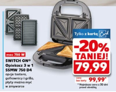 Opiekacz 3 w 1 SSMW 750 D4 promocja w Kaufland