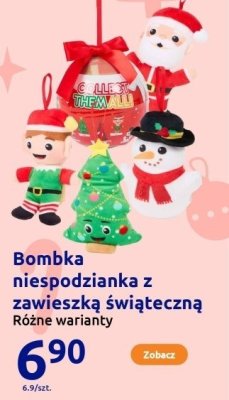 Bombka niespodzianka z zawieszką świąteczną, różne warianty promocja w Action
