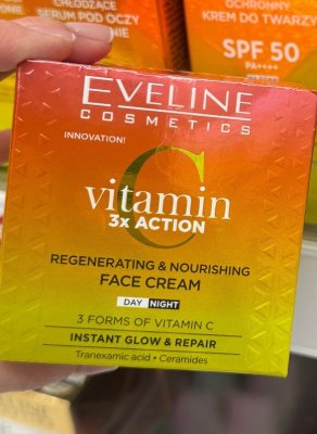 Krem do twarzy Eveline Cosmetics Vitamin 3x Action regenerujący promocja w Rossmann
