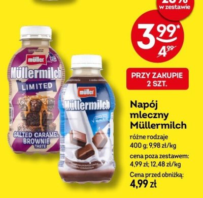 Napój mleczny Müllermilch różne rodzaje promocja w Żabka