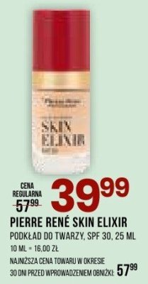 PIERRE RENE SKIN ELIXIR PODKŁAD DO TWARZY SPF 30 25 ML promocja w Drogerie Natura