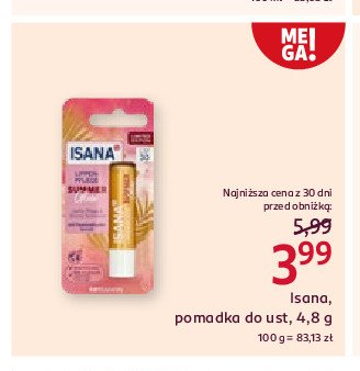 Pomadka ochronna summer glow Isana promocja w Rossmann