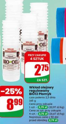 Wkład olejowy regulowany BIO13 Płomyk promocja w Dino