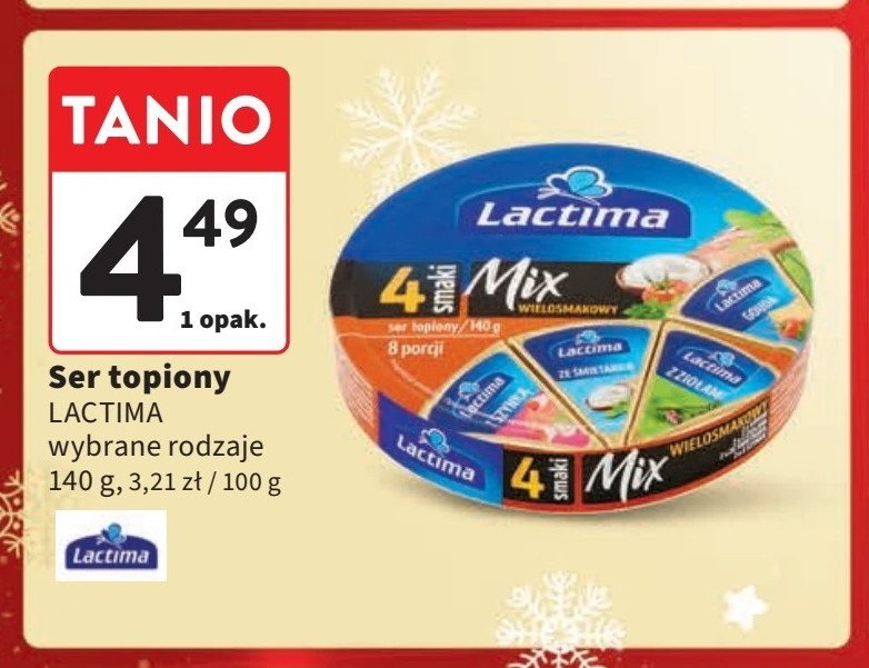 Ser topiony mix smakowy Lactima promocja w Intermarche