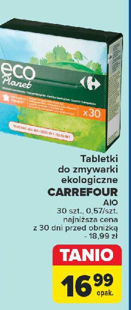 Tabletki do zmywarki Carrefour eco planet promocja