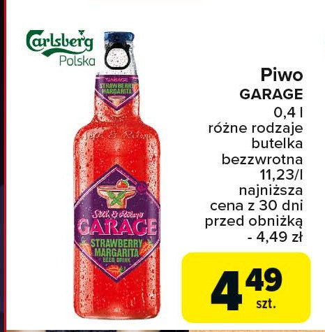 Piwo GARAGE STRAWBERRY MARGARITA promocja