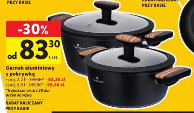 Garnek aluminiowy z pokrywką poj. 2,2 l promocja w Intermarche