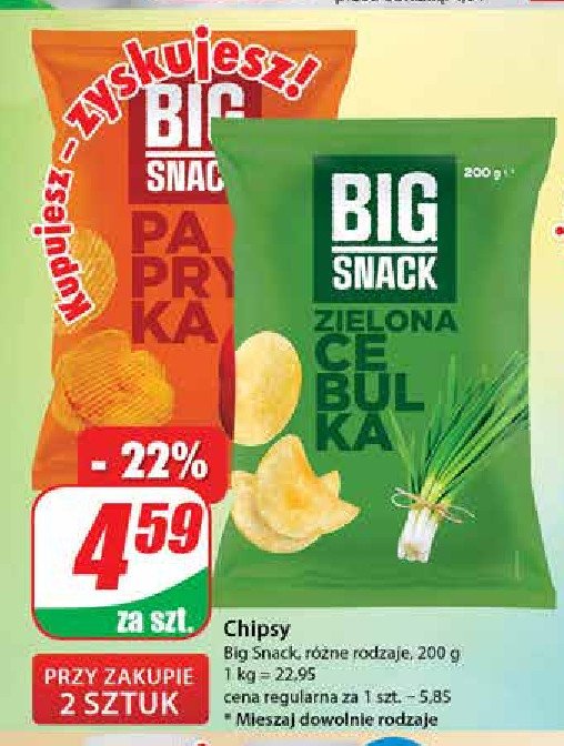Chipsy paprykowe Big snack promocja