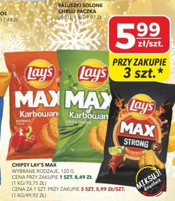 Chipsy Lay's Max Karbowana Papryka promocja w Top Market